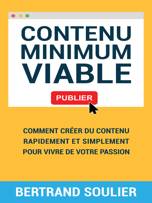 Title details for Contenu Minimum Viable by Bertrand Soulier - Available